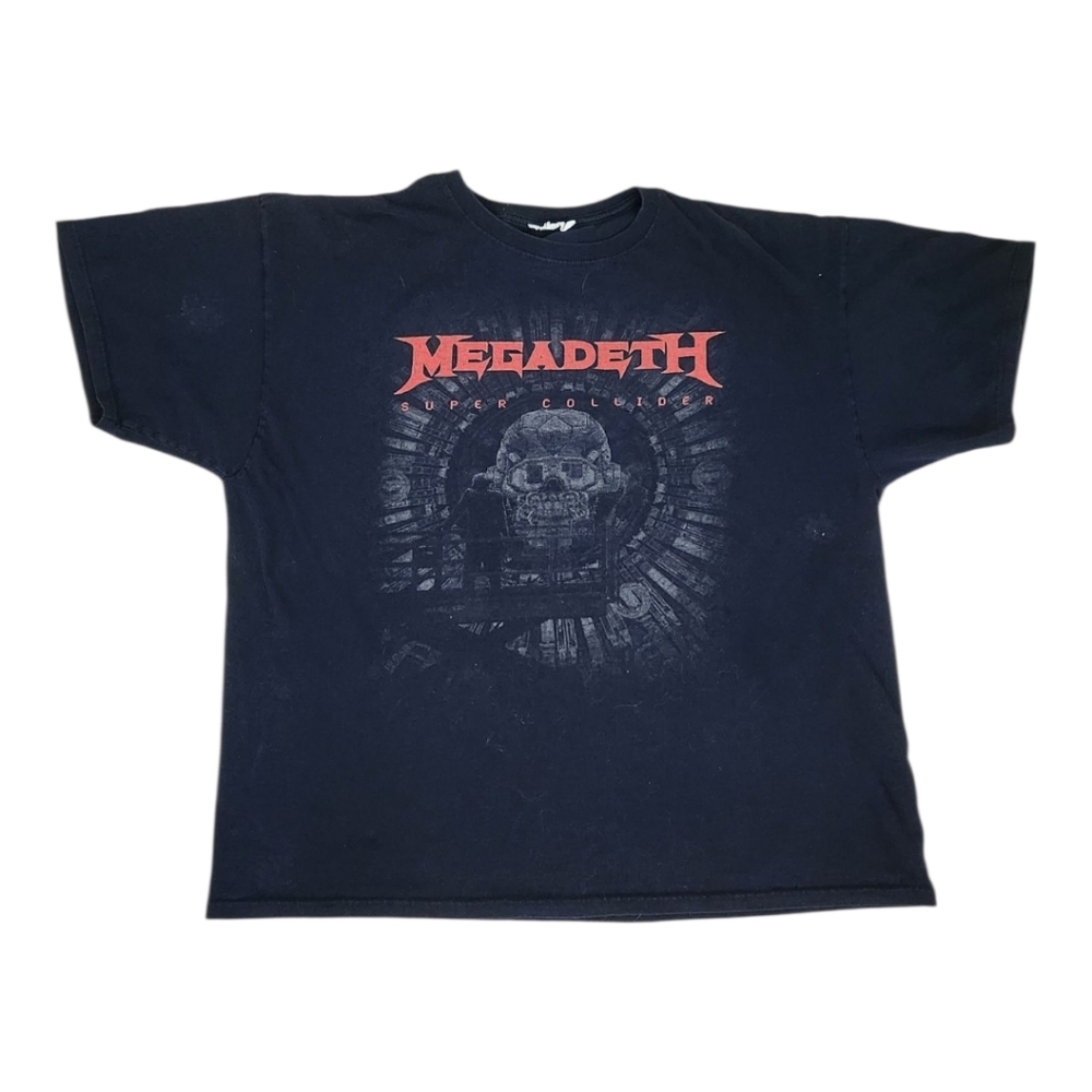 Megadeath Super Collider Band Tshirt 2XL BlackTee 2000s Album King Maker Mens
